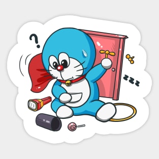 Confused Doraemon Sticker